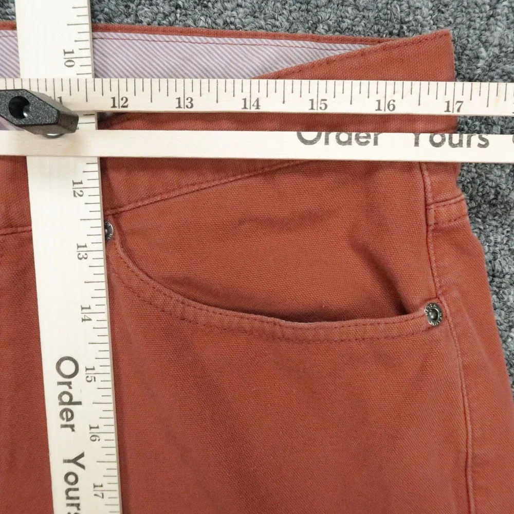 Peter Millar Pants Mens 34x34 Red Rust Stretch Canvas 5 Pocket Trouser Golf